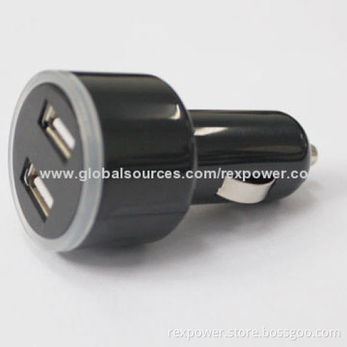 Hot Sale Dual-USB Car Charger with 5V/2,000mA Output